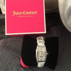 Juicy couture white leather watch